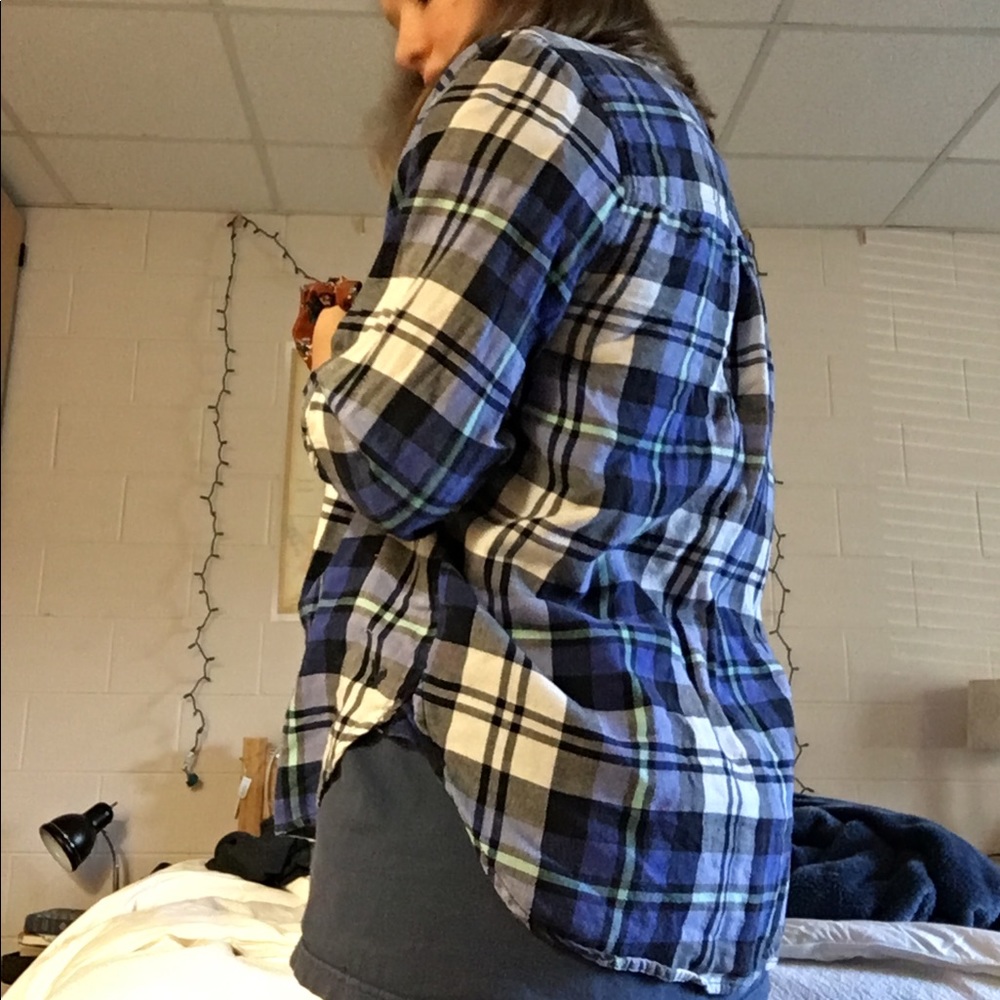Plaid American Eagle Boyfriend Flannel
